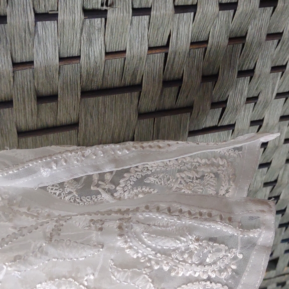 Women's cream sheer tunic - Picture 5 of 12